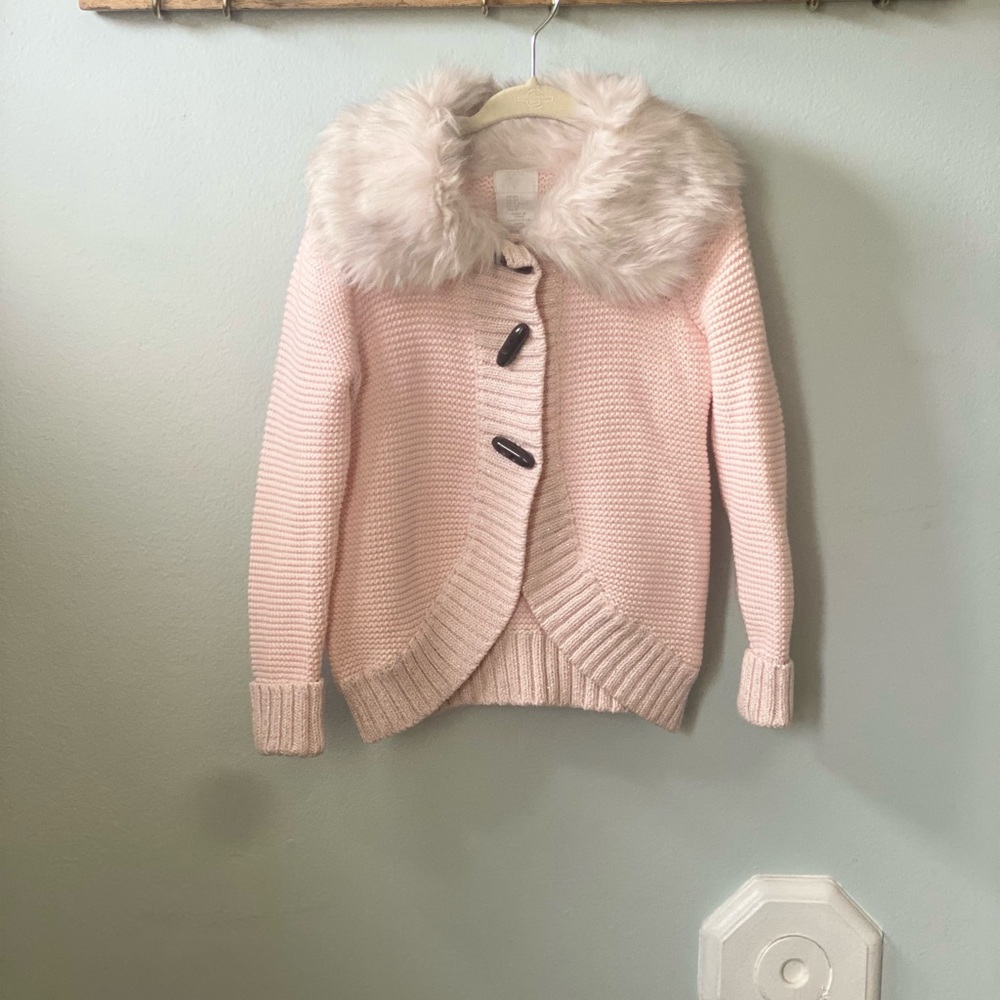 Girls pink knit sweater